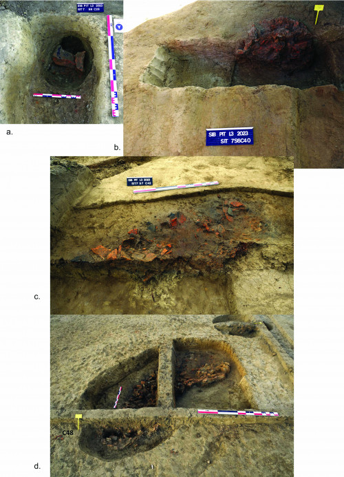 Fig. 2. Cepari „La Stejari” – contexte arheologice de la sfârșitul primei epoci a fierului și începutul celei de-a doua, aparținând
fenomenului cultural de tip Ferigile - Bârsești (faza a III-a).